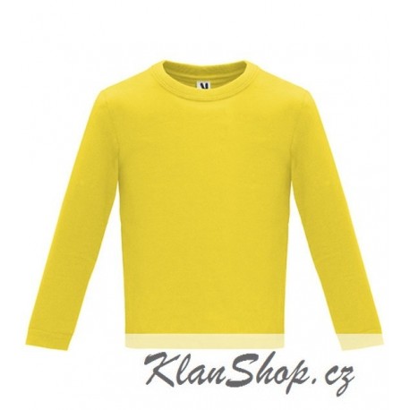 Dětské tričko s dlouhým rukávem 6M-24M - Žluté
