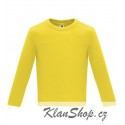 Dětské tričko s dlouhým rukávem 6M-24M - Žluté