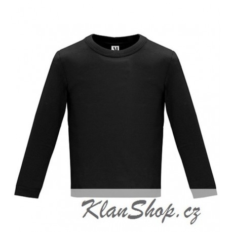 Dětské tričko s dlouhým rukávem 6M-24M - Černé