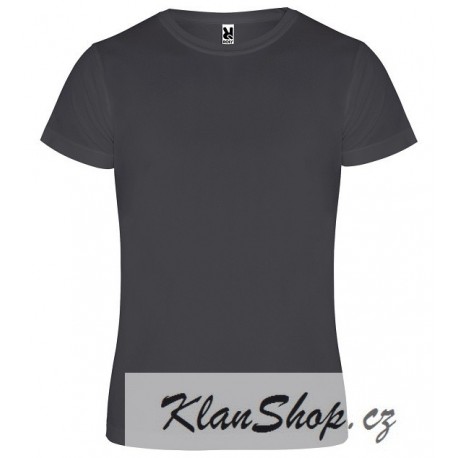 Dětské sportovní tričko bez potisku Roly - Tmavě šedé