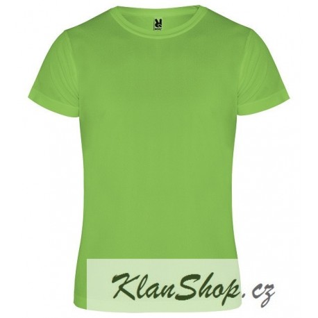 Dětské sportovní tričko bez potisku Roly - Limetkové