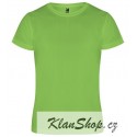 Dětské sportovní tričko bez potisku Roly - Limetkové