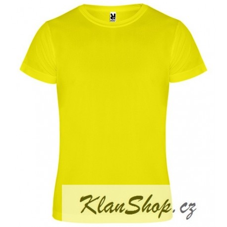 Dětské sportovní tričko bez potisku Roly - Žluté