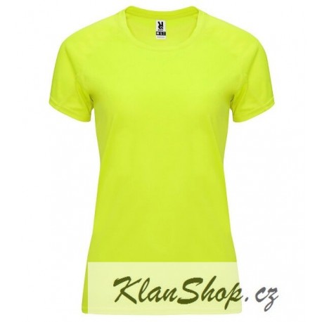 Dámské fitness tričko bez potisku Roly - Žluté