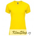 Dámské fitness tričko bez potisku Roly - Žluté