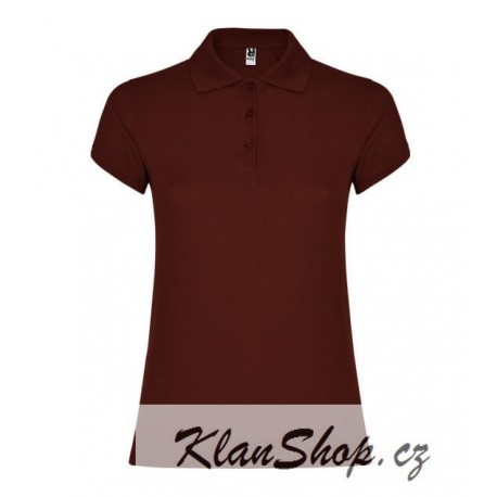 Dámská polokošile bez potisku Roly - Čokoládová