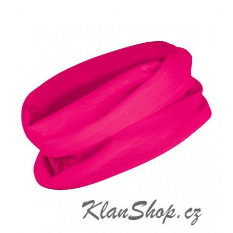 Multifunkční šátek bez potisku - Růžový