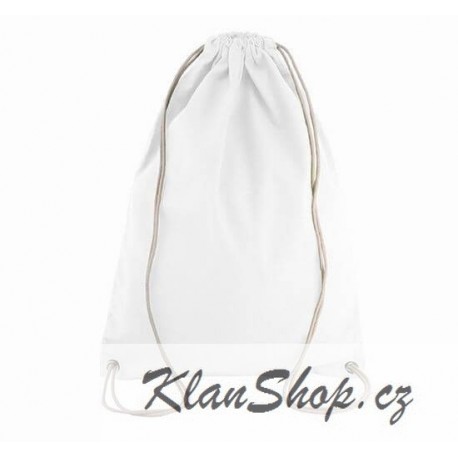 Bavlněný vak se šnůrkou - Bílý