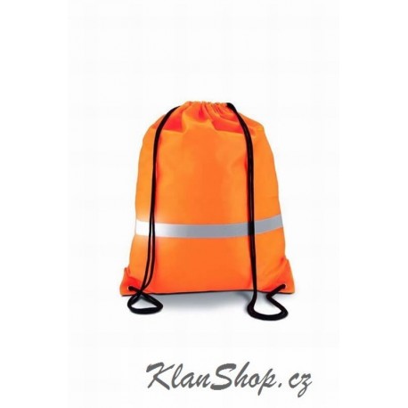 Reflexní vak se šňůrkou - Fluorescentní oranžový