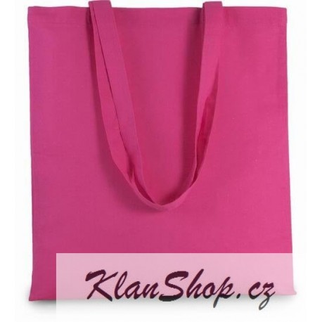 Bavlněná taška bez potisku - Tmavě růžová