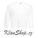 Pánské tričko s dlouhým rukávem bez potisku - Bílé
