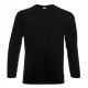 Pánské tričko s dlouhým rukávem bez potisku - Černé