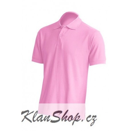 Pánská polokošile bez potisku JHK - Růžová