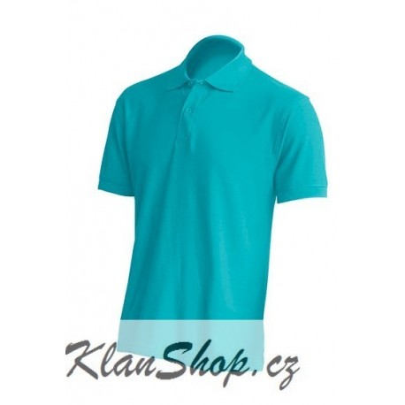 Pánská polokošile bez potisku JHK - Tyrkysová