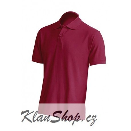 Pánská polokošile bez potisku JHK - Vínová