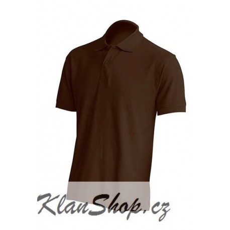 Pánská polokošile bez potisku JHK - Čokoládová