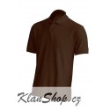 Pánská polokošile bez potisku JHK - Čokoládová