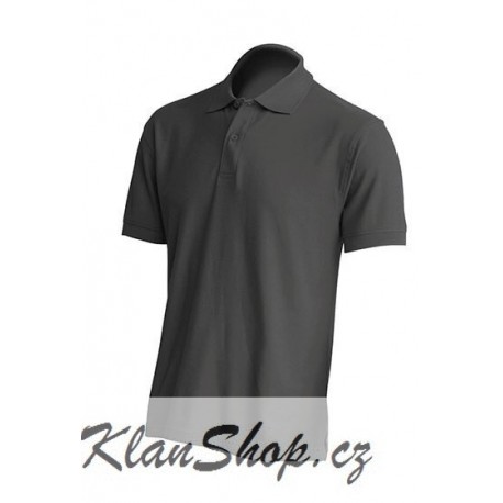 Pánská polokošile bez potisku JHK - Tmavě šedá