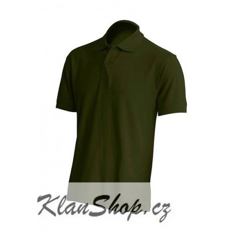 Pánská polokošile bez potisku JHK - Tmavě zelená