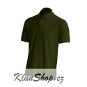 Pánská polokošile bez potisku JHK - Tmavě zelená