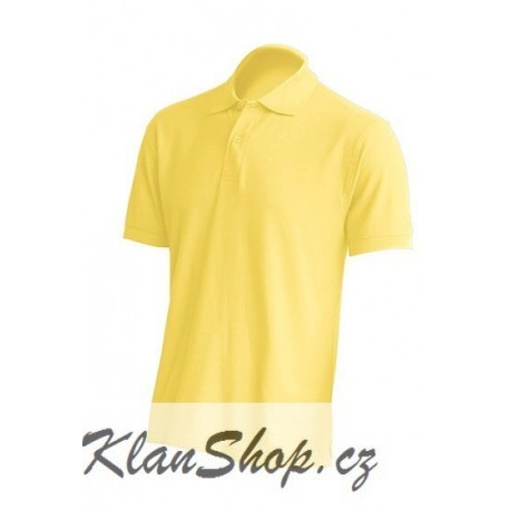 Pánská polokošile bez potisku JHK - Světle žlutá