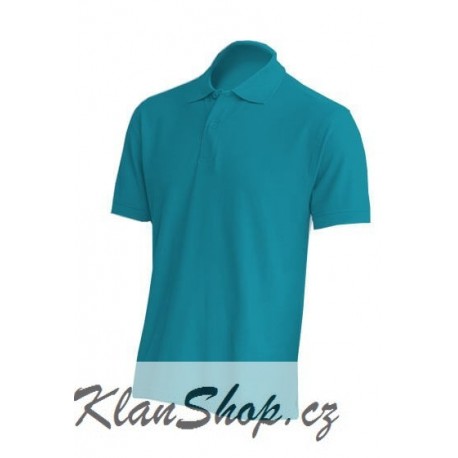 Pánská polokošile bez potisku JHK - Akvamarínová