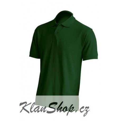 Pánská polokošile bez potisku JHK - Tmavě zelená