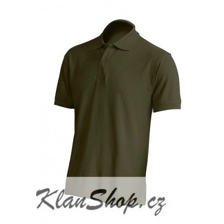 Pánská polokošile bez potisku JHK - Khaki