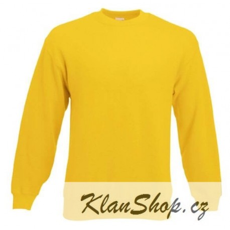 Pánská mikina bez potisku - Žlutá