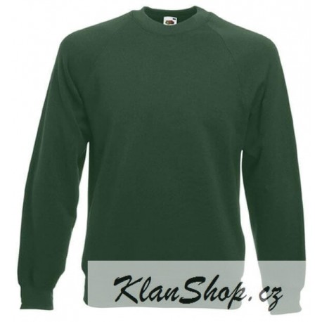 Pánská mikina bez potisku - Tmavě zelená
