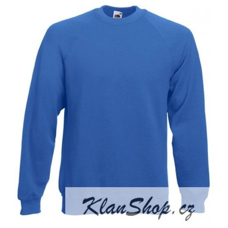 Pánská mikina bez potisku - Královsky modrá