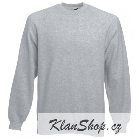 Pánská mikina bez potisku - Svetlě šedá