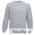 Pánská mikina bez potisku - Svetlě šedá