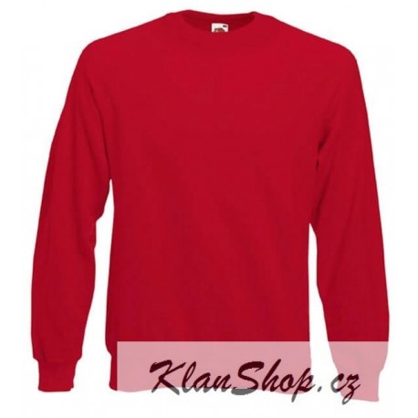 Pánská mikina bez potisku - Červená