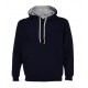 Pánská mikina s kapucí bez potisku - Tmavě modrá