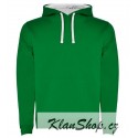 Pánská mikina s kapucí bez potisku - Zelená