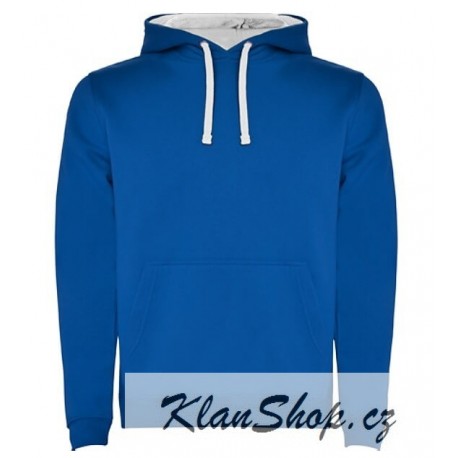Pánská mikina s kapucí bez potisku - Modrá