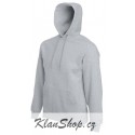 Pánská mikina s kapucí bez potisku - Šedá