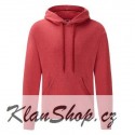 Pánská mikina s kapucí bez potisku - Červená