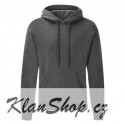 Pánská mikina s kapucí bez potisku - Šedivá