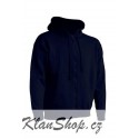 Pánská mikina se zipem bez potisku - Tmavě modrá