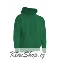 Pánská mikina se zipem bez potisku - Zelená
