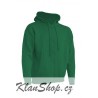 Pánská mikina se zipem bez potisku - Zelená
