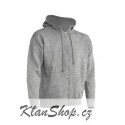 Pánská mikina se zipem bez potisku - Šedá