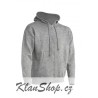 Pánská mikina se zipem bez potisku - Šedá