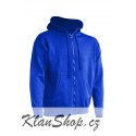 Pánská mikina se zipem bez potisku - Královská modrá