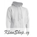 Pánská mikina se zipem bez potisku - Bílá
