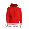 Pánská mikina se zipem bez potisku - Červená