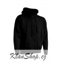 Pánská mikina se zipem bez potisku - Černá