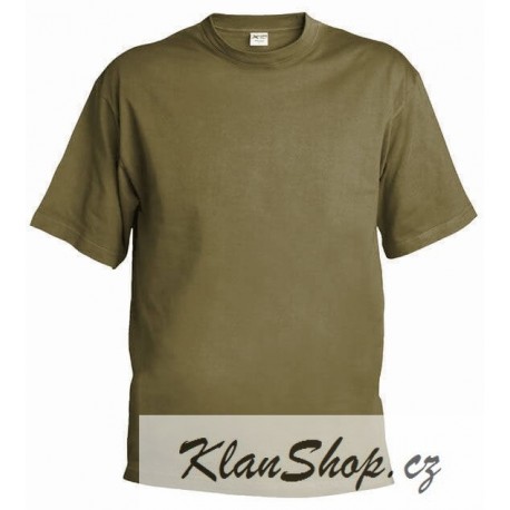Pánské silnější tričko bez potisku - Khaki